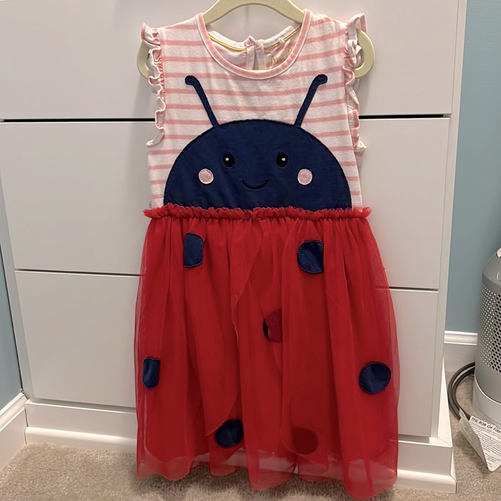Mini Boden ladybug dress 4-5Y